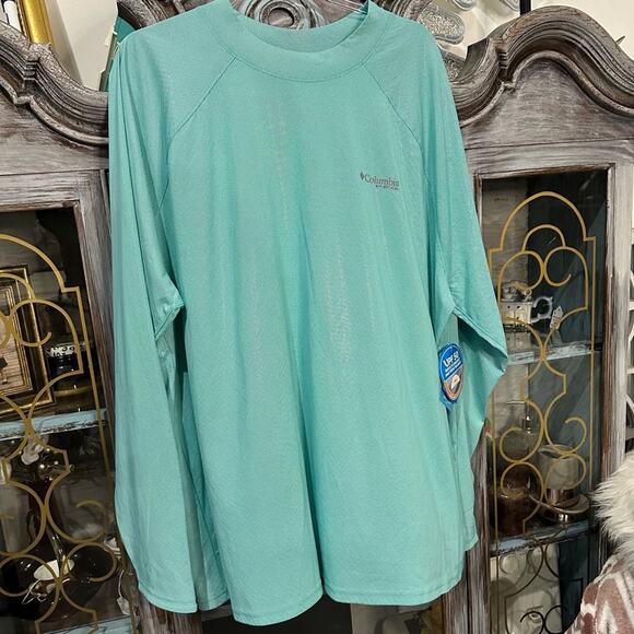 Columbia PFG Terminal Deflector ZERO Mock Long Sleeve XXL Tropic Water/W… - Picture 2 of 6
